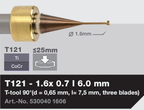 T121 - Ø 1.6 x 0.7 | 6.0 mm [Ti, CoCr]